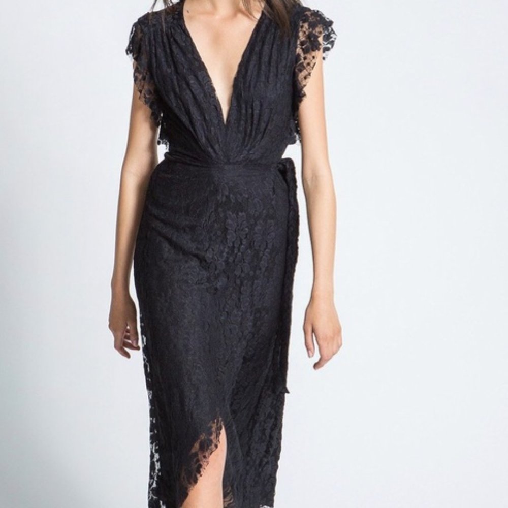 Misa Lace Wrap Dress